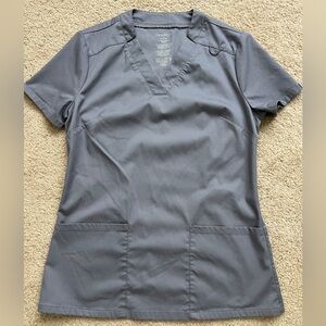 Jaanuu V Neck Scrub Top Gray Size XS